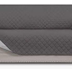 Gray Quilted Couch Cover